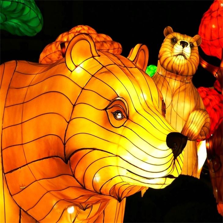 Beautiful Animal Fabric Chinese Electric Lanterns